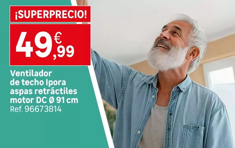 Ventilador De Techo Ipora Aspas Fettactiles Motor Dc