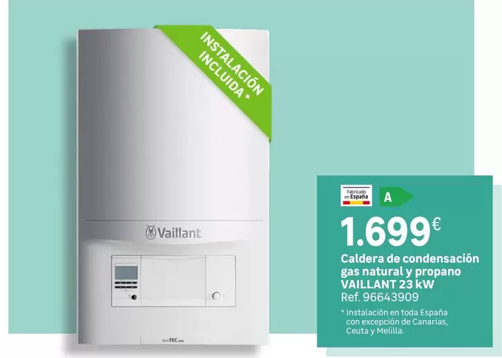 Vaillant - Caldera De Condossación Essential Y Propano