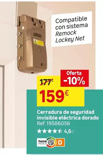 Sistema - Cerradura De Seguridad Invisible Eléctrica Dorado