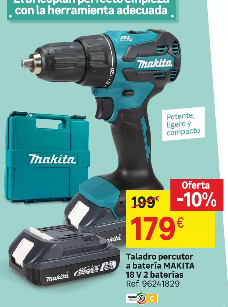 Makita - Taladro Percutor A Bateria