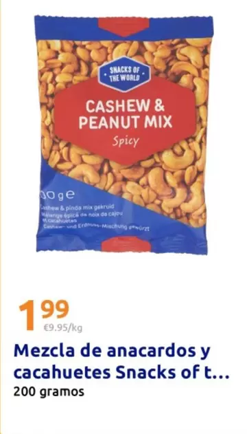Snacks Of The World - Mezcla De Anacardos Y Cacahuetes 