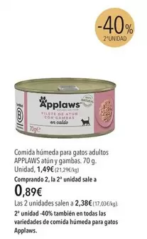 El Corte Inglés - Comida Húmeda Para Gatos Adultos Atun Y Gambas