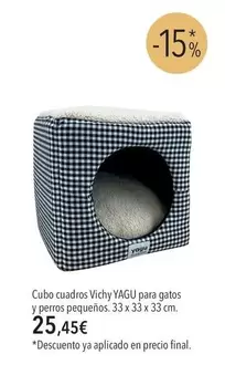 Vichy - Cubo Cuadros Yagu Para Gatos