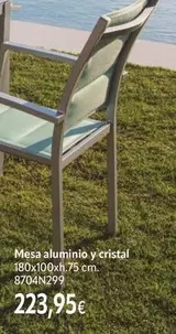 Cristal - Mesa Aluminio Y