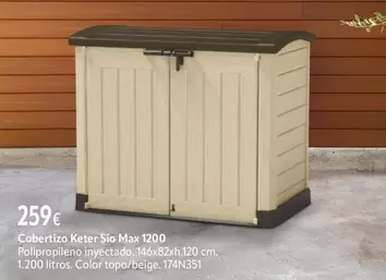 keter - Cobertizo Keter Sio Max 1200