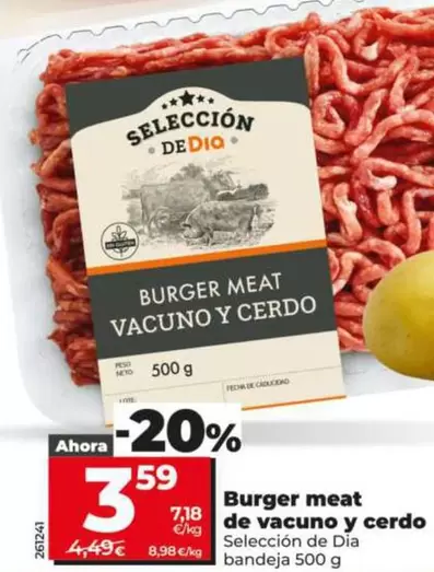 Seleccion De Dia - Burger Meat De Vacuno Y Cerdo 