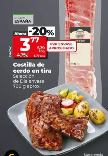 Seleccion De Dia - Costilla De Cerdo En Tira 