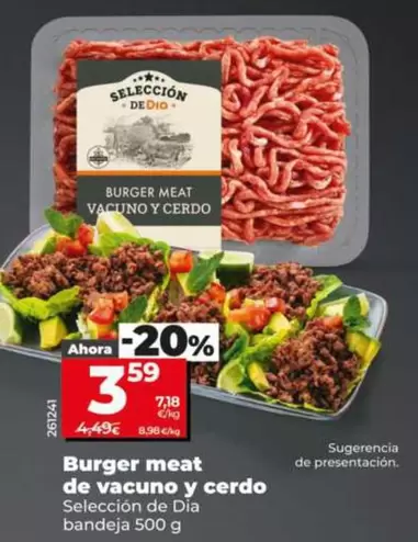 Seleccion De Dia - Burger Meat De Vacuno Y Cerdo 