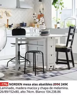 Blanco - Mesa Alas Abatibles