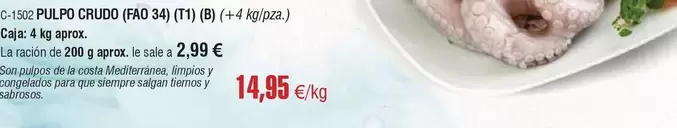 Costa - Pulpo Crudo Fao