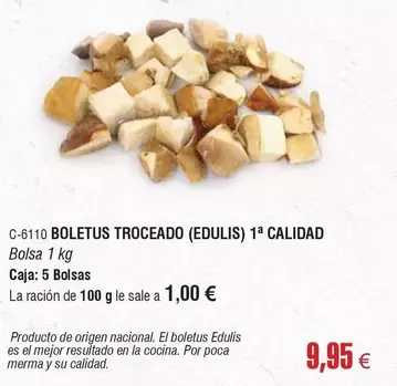 edulis - Boletus Troceado () 1a Calidad