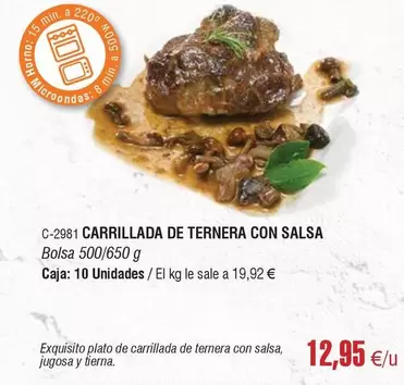 Carrillada De Ternera Con Salsa