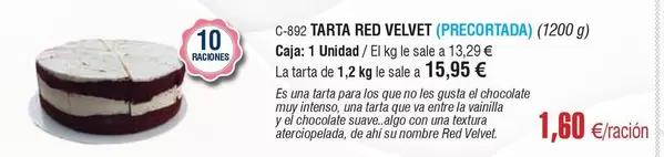 Intenso - Tarta Red Velvet