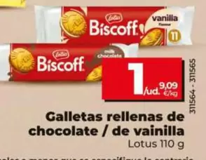 Lotus - Galletas Rellenas De Chocolate/De Vainilla