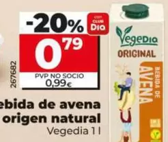 Vegedia - Bebida De Avena De Origen Natural 