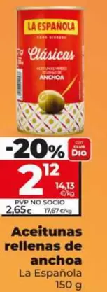 La Española - Aceitunas Rellenas De Anchoa