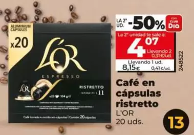 L'or - Café En Cápsulas Ristretto 