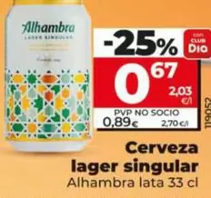 Alhambra - Cerveza Lager Singular 