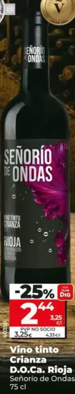 Señorío De Ondas - Vino Tinto Crianza D.o.Ca. Rioja 
