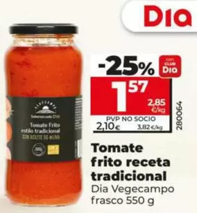 Dia Vegecampo - Tomate Frito Receta Tradicional 