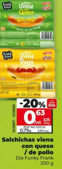 Dia Funky Frank - Salchichas Viena Con Queso/De Pollo