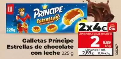 Galletas Principe Estrellas De Chocolate Con Leche 