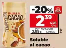 Dia Temptation - Soluble Al Cacao