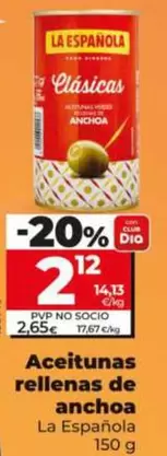 La Española - Aceitunas Rellenas De Anchoa