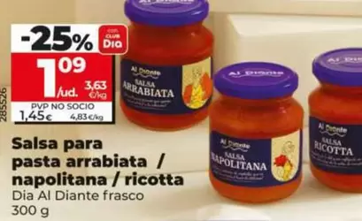 Dia Al Diante - Salsa Para Pasta Arrabiata/Napolitana/Ricotta