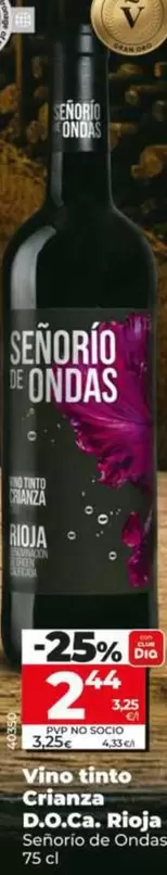 Senorio De Ondas - Vino Tinto Crianza D.O.Ca. Rioja 