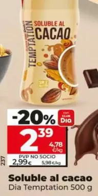 Dia Temptation - Soluble Al Cacao 