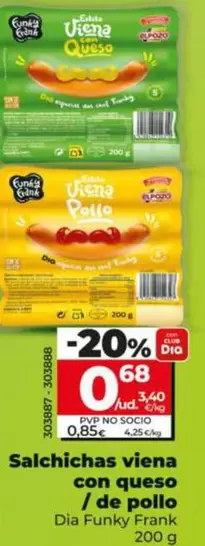 Dia Funky Frank - Salchichas Viena Con Queso/De Pollo 
