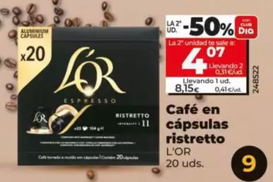 L'or - Cafe En Capsulas Ristretto 