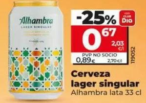 Alhambra - Cerveza Lager Singular 