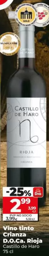 Castillo De Haro - Vino Tinto Crianza D.o.ca. Rioja 