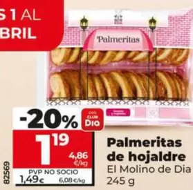El Molino De Dia - Palmeritas De Hojaldre