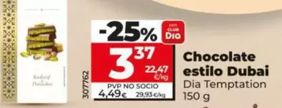 Dia Temptation - Chocolate Estilo Dubai 