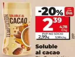 Dia Temptation - Soluble Al Cacao