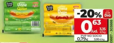 Dia Funky Frank - Salchichas Viena Con Queso/De Pollo