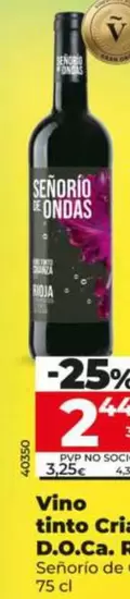Señorío De Ondas - Vino Tinto Crianza D.o.ca. Rioja 