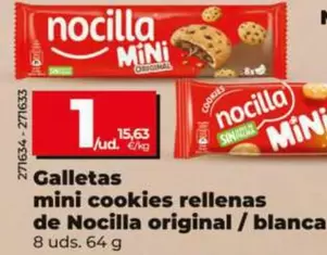 Nocilla - Galletas Mini Cookies Rellenas De Original/ Blanca