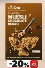 Gran Dia - Crunchy Muesli Con Chocolate Negro