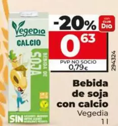 Vegedia - Bebida De Soja Con Calcio 
