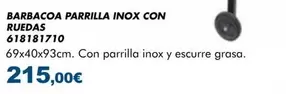 Barbacoa Parrilla Inox Con Ruedas