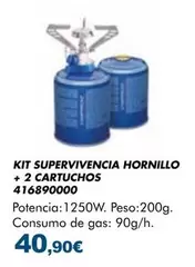 Kit Supervivencia Hornillo + 2 Cartuchos