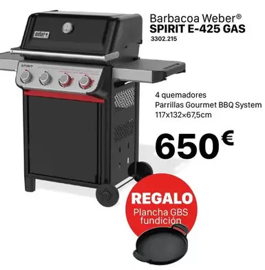 Spirit - Barbacoa Weber E-425 Gas