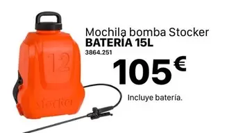 Stocker - Mochila Bomba Bateria 15 L