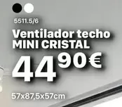 Cristal - Ventilador Techo Mini