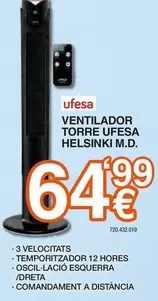 Ufesa - Ventilador Torre Helsinki M.d.