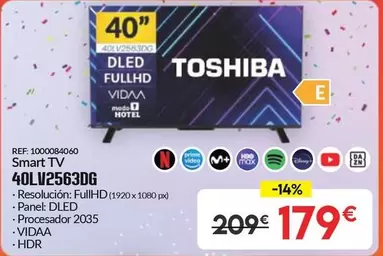 Toshiba - Smart Tv 40lv2563dg